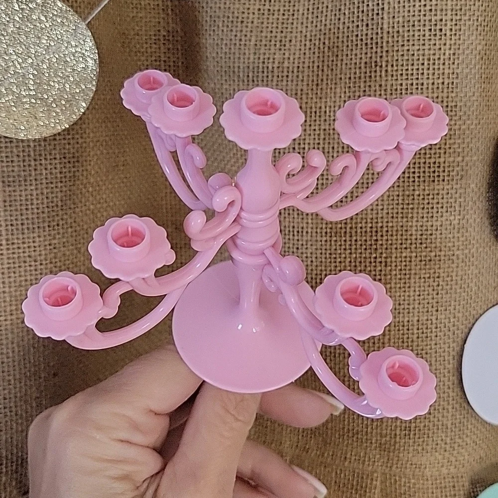EXPANDABLE CANDLE HOLDER CAKE TOPPER, CHOICE OF COLOR